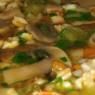 Hubová polievka z mrazených húb s perličkovým jačmeňom